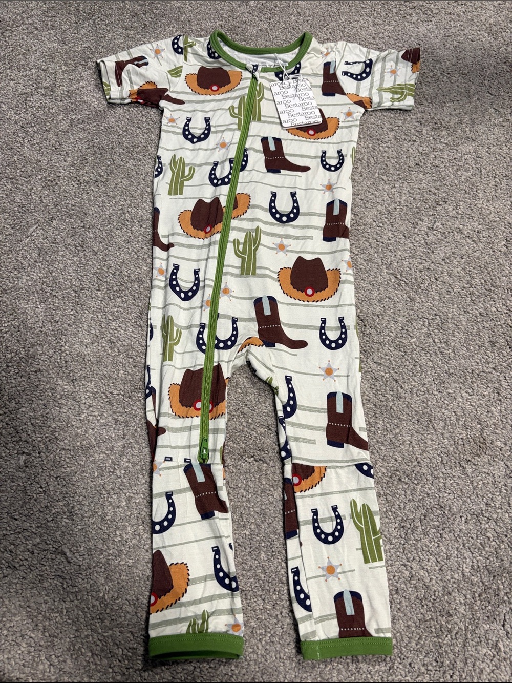 NWT Bestaroo Bamboo Short Sleeve El Rancho Romper